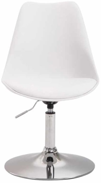 CLP 4er Set Esszimmerstühle Maverick Kunststoff drehbar und stufenlos verstellbar,weiß chrom Bild 3