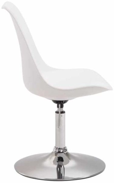CLP 4er Set Esszimmerstühle Maverick Kunststoff drehbar und stufenlos verstellbar,weiß chrom Bild 4