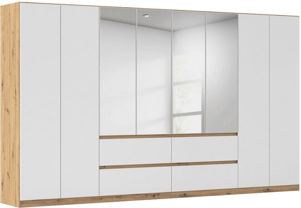 rauch Drehtürenschrank Schrank Garderobe MAINZ Breiten 91/136/181/226/271/315/360, Höhe 210cm (3 verschiedene Ausstattungen BASIC/CLASSIC/PREMIUM (inkl. SOFT-CLOSE) grifflose Front, Außentüren mit Push-to-Open Funktion MADE IN GERMANY
