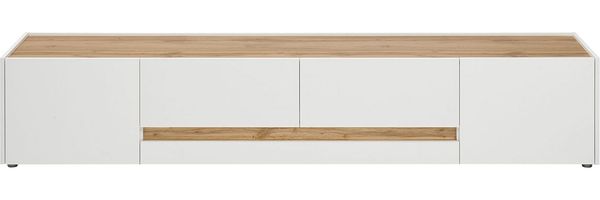Lowboard Cintia / City, Holzwerkstoff, Weiß, Holzfarben, 220 x 40 x 45 cm