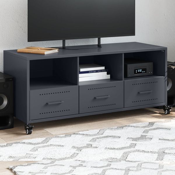 vidaXL TV-Schrank Anthrazit 100,5x39x43,5 cm Stahl 846694