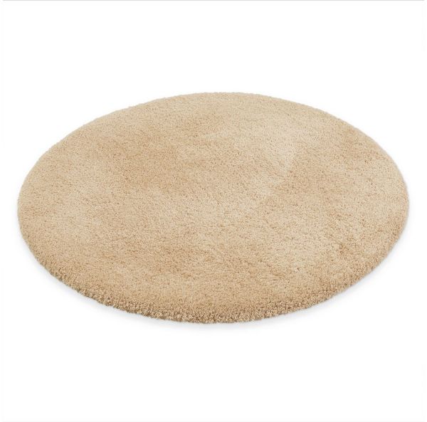 OTTO home Badematte Kaarin, Höhe 30 mm, rutschhemmend beschichtet, schnell trocknend, Polyester, rund, Badteppich, getuftet, flauschig, hochflor, große Farbauswahl