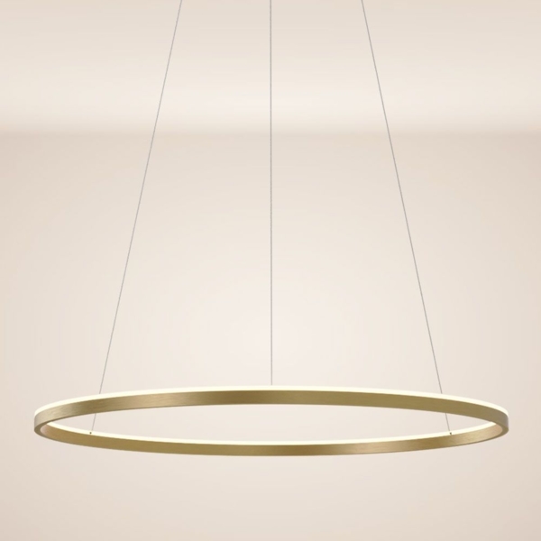 s.luce LED Ring Pendelleuchte rund Direkt oder Indirekt Gold Ø 100cm