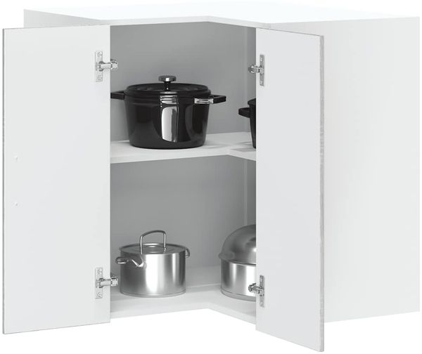 vidaXL Küchen-Eckhängeschrank Kalmar Grau Sonoma Holzwerkstoff 853623