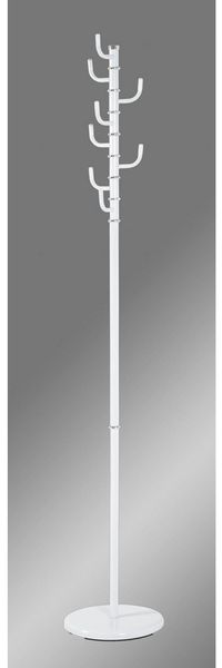 Garderobenständer Standgarderobe weiß 8 Haken