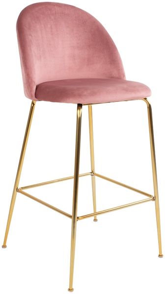 Barhocker >Lausanne< (2er-Set) in Rosa, Velour - 55x108x60cm (BxHxT)