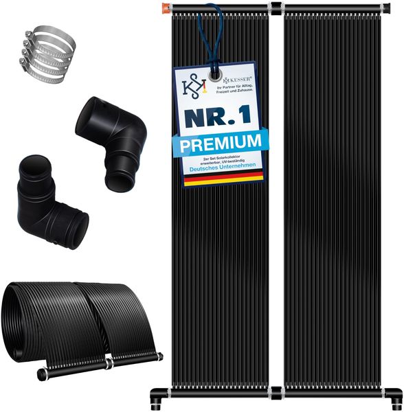 KESSER® Solarkollektor Poolheizung cm, Warmwasser Heizung Solarheizung für Pools l Beliebig erweiterbar l UV-beständiger Kunststoff 400 x 70 cm