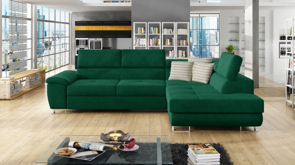 Ecksofa Cotere, Seite: Rechts, Farbe: Kronos 19 + Kronos 19 + Senegal 823