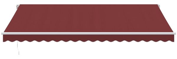vidaXL Markise Manuell mit LED Weinrot 450x350 cm 3214987 Bild 4