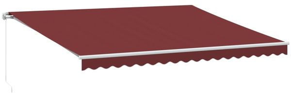 vidaXL Markise Manuell mit LED Weinrot 450x350 cm 3214987 Bild 2