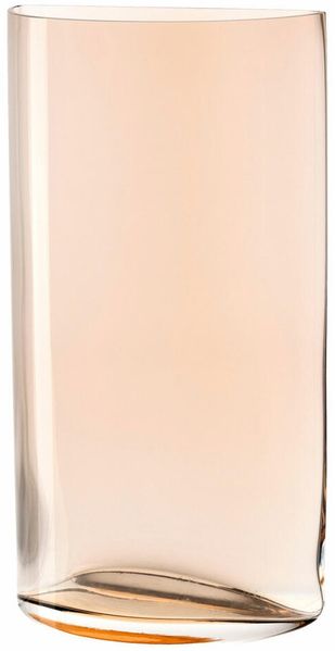 Leonardo Centro Vase Halbkreis, Blumenvase, Glasvase, Tischvase, Dekovase, Blumentopf, Glas, Zimt / Braun, 34 cm, 046955