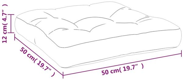 Palettensofa-Kissen Creme 50 x 50 x 12 cm Bild 10