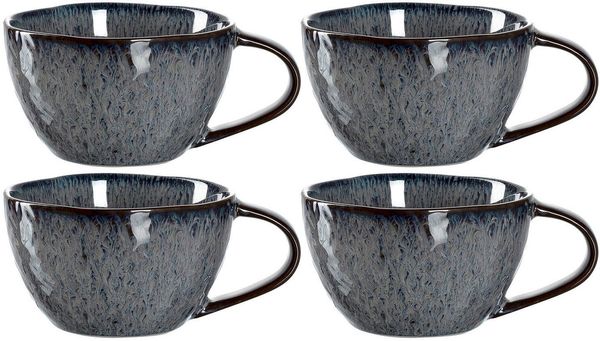 Leonardo MATERA Keramiktasse 290 ml anthrazit 4er Set
