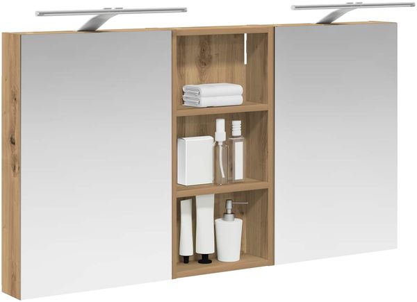 vidaXL Badezimmerschrank-Set 3 pcs 110 x 10,5 x 60,5 cm Holzwerkstoff 3403727 Bild 3