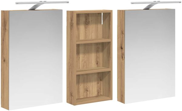 vidaXL Badezimmerschrank-Set 3 pcs 110 x 10,5 x 60,5 cm Holzwerkstoff 3403727 Bild 5