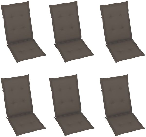 vidaXL Klappbare Gartenstühle 6 Stk. mit Auflagen Massivholz Akazie 3064127 Bild 6