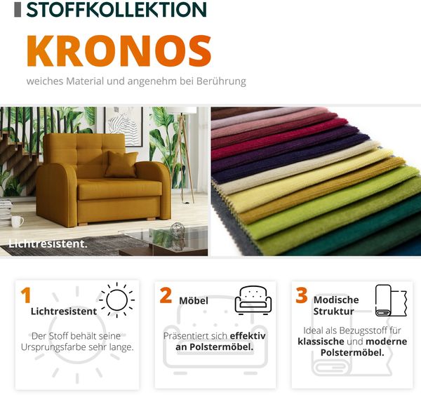 Polsterbett Slim XI mit Füße (Farbe: Kronos 29, Größe: 180x200) Bild 6