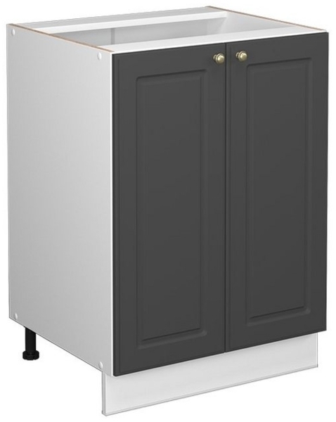 Midischrank Fame-Line Anthrazit-Gold 60 x 82 cm ohne Arbeitsplatte Vicco