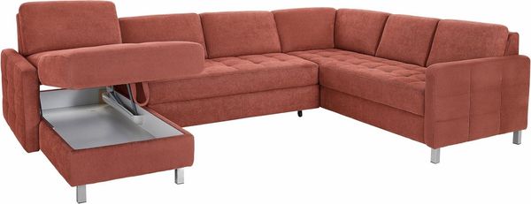 sit&more Wohnlandschaft Pablo U-Form, wahlweise mit Bettfunktion und Bettkasten