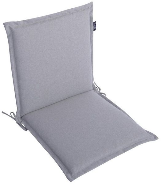 LILENO HOME Polsterauflage Gartenstuhl Niedriglehner Auflage, bequeme Sitzauflage für Gartenmöbel, (1 St, 1er Set), Polsterauflage Silber, Sitzpolster für Klappstühle