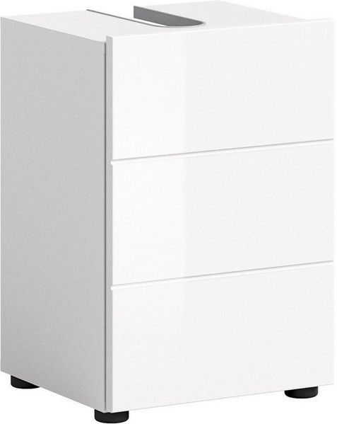 welltime Waschbeckenunterschrank Biel, Breite 38 cm, 1 Tür, 1 Einlegeboden, mit Siphonausschnitt (1-St) Badmöbel, Badschrank, Schrank, Unterschrank, Bad, Badezimmer
