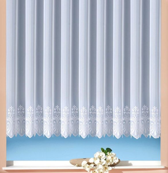 Weckbrodt Gardine Heidelberg (1 St), Kräuselband, transparent, Voile, echte Stickerei, Voile, transparent, mit 1 oder 2 Bordüren, Store