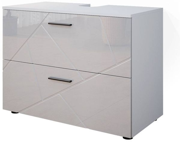 Vicco 'Irma' Waschbeckenunterschrank, Holz, Weiß, 59 x 41 x 80 cm