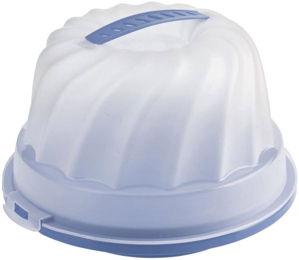 ROTHO Allzweckkorb Gugelhupf-Kuchenbehälter FRESH, Blau, B 30,5 cm, Kunststoff, mit Deckel