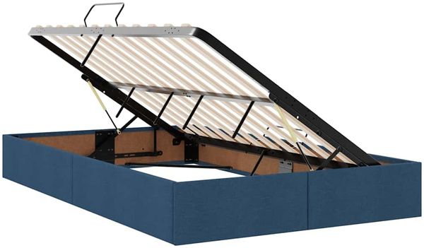 vidaXL Aufbewahrungsbett mit Matratze Blau 120 x 200 cm Stoff 3371714 Bild 6
