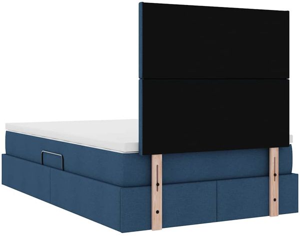 vidaXL Aufbewahrungsbett mit Matratze Blau 120 x 200 cm Stoff 3371714 Bild 11