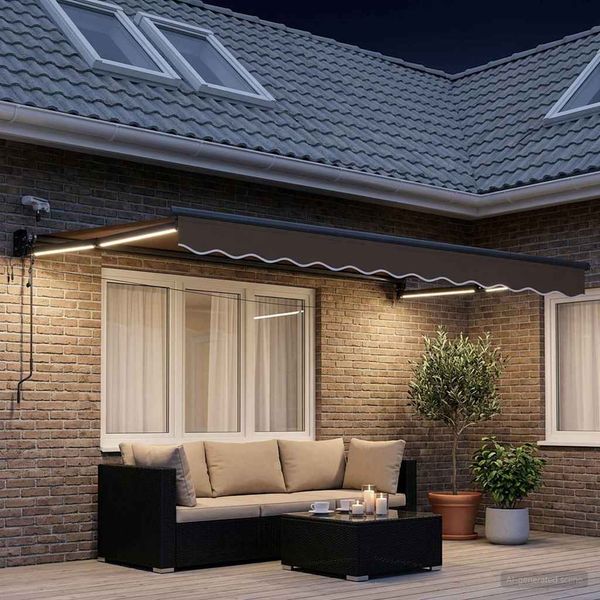 vidaXL Elektrische ausziehbare Markise Taupe 3425975