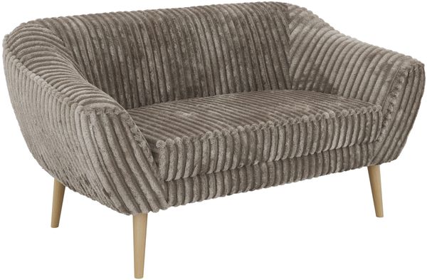 Polstersofa PIRS 2 Skandinavisches Sofa 2-Sitzer, Sofa mit Wellenfederung, Breite 140 cm, Buche Füße Hoher Sitzkomfort - Hellbraun Cord Bild 8