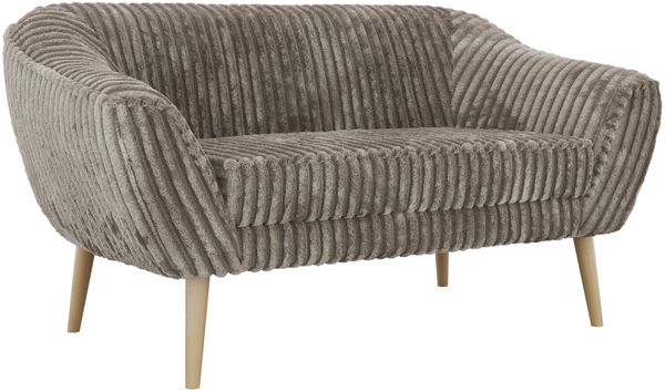 Polstersofa PIRS 2 Skandinavisches Sofa 2-Sitzer, Sofa mit Wellenfederung, Breite 140 cm, Buche Füße Hoher Sitzkomfort - Hellbraun Cord Bild 6