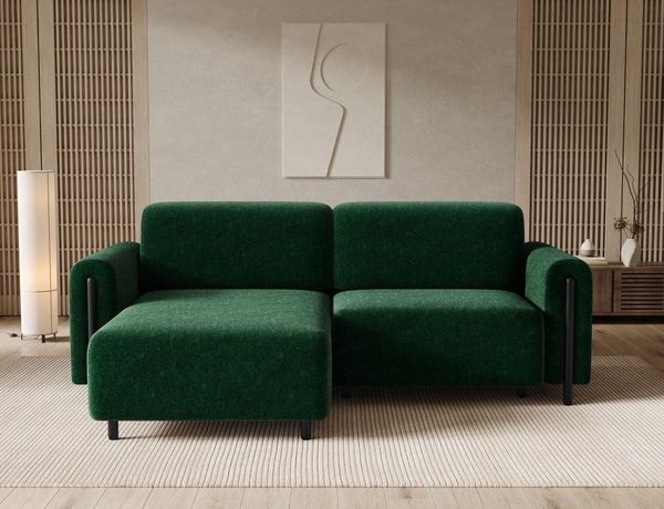 Ecksofa Acossta von Eltap Amore Mikrofaser mit Schlaffunktion Bettkasten