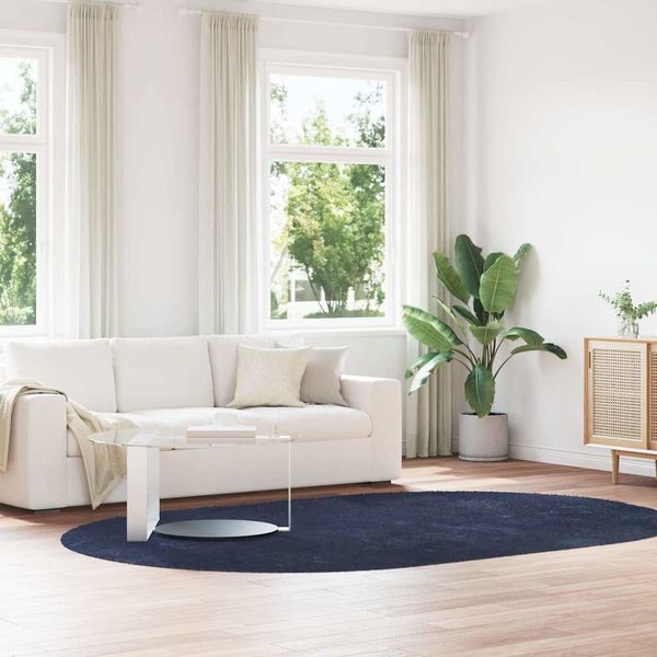 vidaXL Teppich Shaggy Hochflor NAVARRA Marineblau 300x200 cm Polyester 4102939