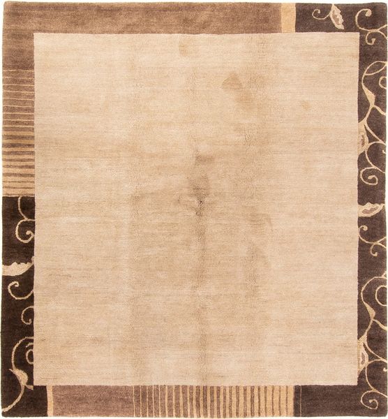 Nepal Teppich - Royal quadratisch - 204 x 198 cm - beige