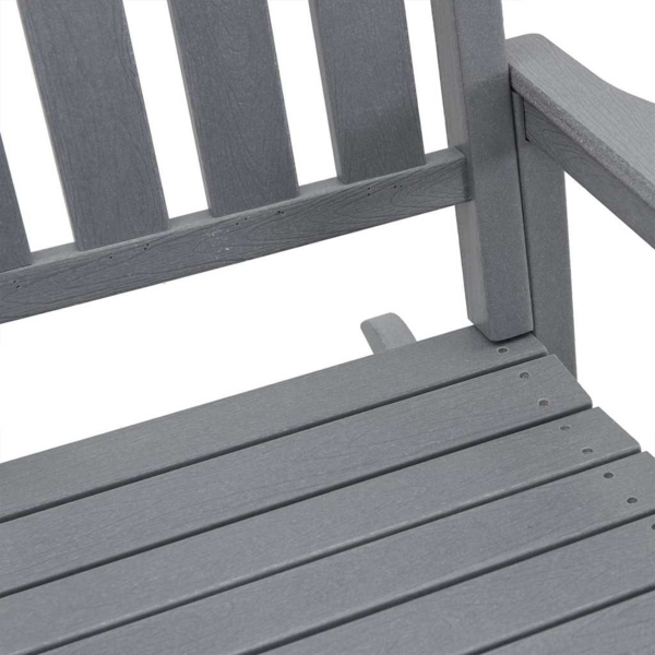 vidaXL Schaukelstuhl für den Garten Hellgrau 70 x 92 x 108cm Plastik 42006616 Bild 7