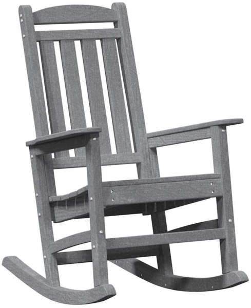 vidaXL Schaukelstuhl für den Garten Hellgrau 70 x 92 x 108cm Plastik 42006616 Bild 1