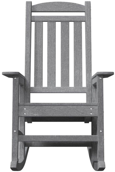 vidaXL Schaukelstuhl für den Garten Hellgrau 70 x 92 x 108cm Plastik 42006616 Bild 3