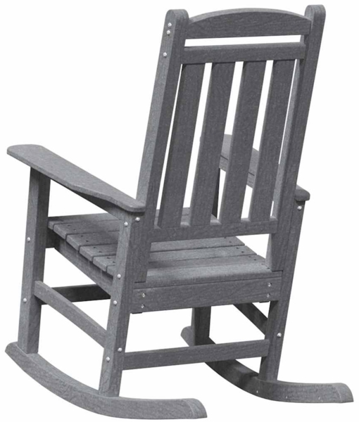 vidaXL Schaukelstuhl für den Garten Hellgrau 70 x 92 x 108cm Plastik 42006616 Bild 5