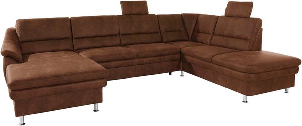 sit&more Wohnlandschaft Cardoso U-Form, mit Federkern und Kopfstützen, mit Bettfunktion und Relaxfunktion