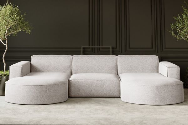 Kaiser Möbel Ecksofa Sofa U form, Couch U form MODENA U STUDIO stoff Neve, Poso, Quelle