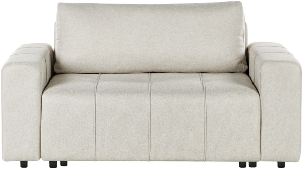 2-Sitzer Schlafsofa Stoff hellbeige mit Stauraum INNVIK