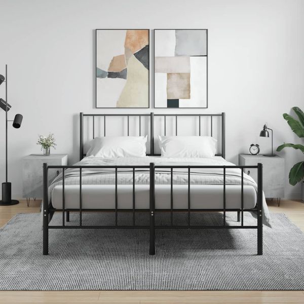 vidaXL Nachttische 2 Stk. Betongrau 40x40x50 cm Holzwerkstoff 827557