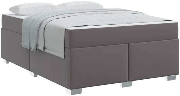 vidaXL Bettrahmen mit Matratze Grau 140 x 200 cm Stoff 3399240 Bild 2