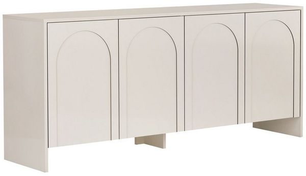 Modern Cream Console Table, 180 x 80 x 45 cm | 100% Melamine Coated Particle Board, 18 mm Thick | Stylish & Functional Design for Living Room or Entryway, Elegant Solid Color Finish