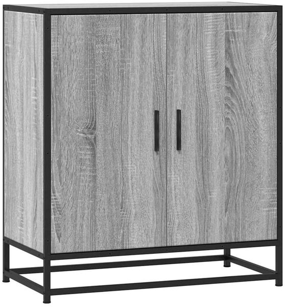 Sideboard, Kommode Grau Sonoma 68x35x76 cm Holzwerkstoff und Metall j1607p