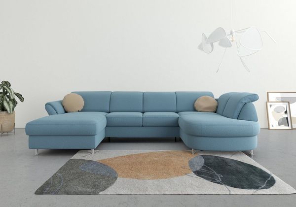 sit&more Wohnlandschaft Apulia U-Form, wahlweise Bettfunktion, Bettkasten und Kopf- und Armteilverstellung