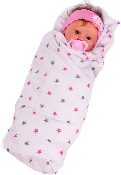 La Bortini Betttuch Baby Wickeltuch Tuch Spucktuch groß 78 x 120cm Babytuch