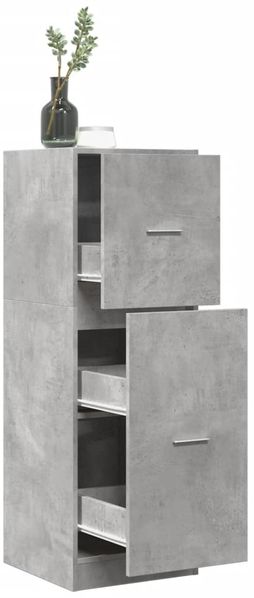 vidaXL Apothekerschrank Betongrau 40x41x118 cm Holzwerkstoff 855199